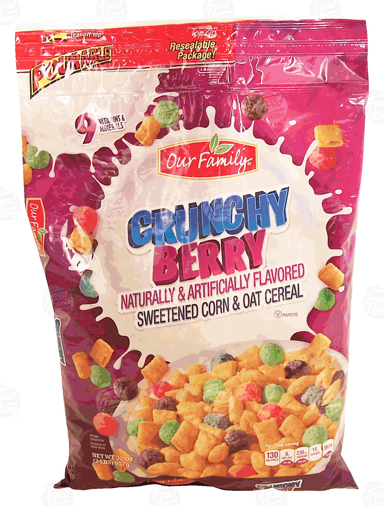 Our Family Crunchy Berry sweetened corn & oat cereal Full-Size Picture